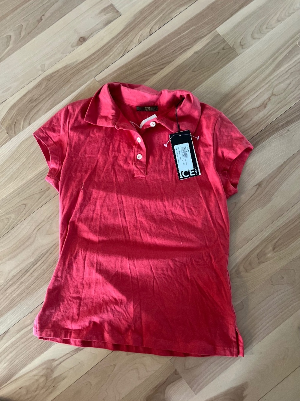 Iceberg Red Short Sleeve Polo Tee